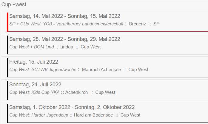 cup west 2022